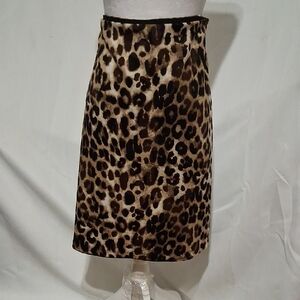 Betsey Johnson Leopard Print Pencil Skirt